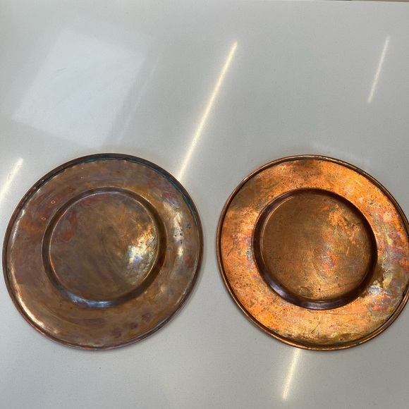 $360 set of 6 solid copper vintage plates 11.5” platter charger craftsman - Picture 11 of 14
